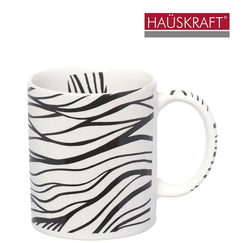 CANECA DE PORCELANA ZEBRA HAUSKRAFT 330ML