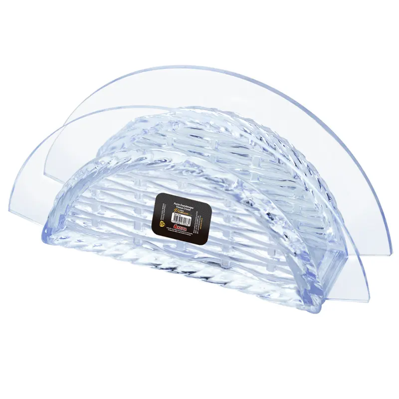PORTA GUARDANAPO DE ACRILICO TRANCA CRISTAL PREMIUM 16X7,5X5CM