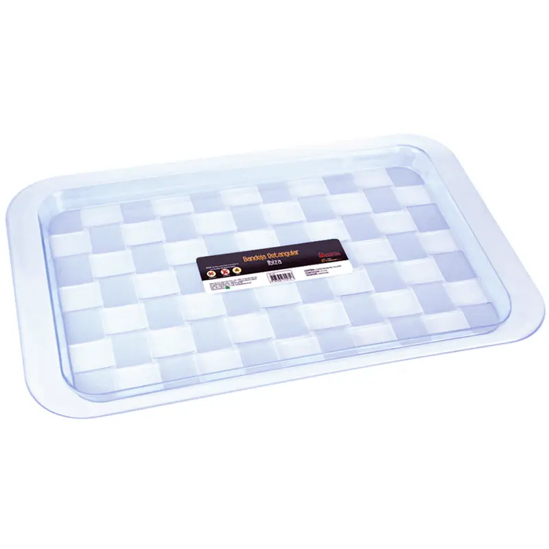 BANDEJA DE ACRILICO RETANGULAR IBIZA CRISTAL PREMIUM 39,5X25,5CM