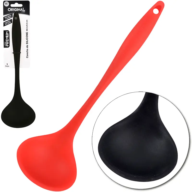 CONCHA DE SILICONE VERMELHO E PRETO PREMIUM 28,5X8,5CM TD