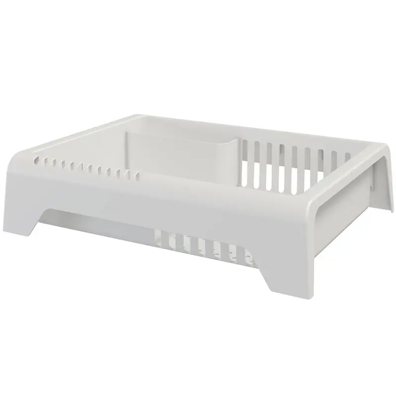 ESCORREDOR SECADOR DE PRATOS DE PLASTICO SMILE BRANCO 44X34X11CM