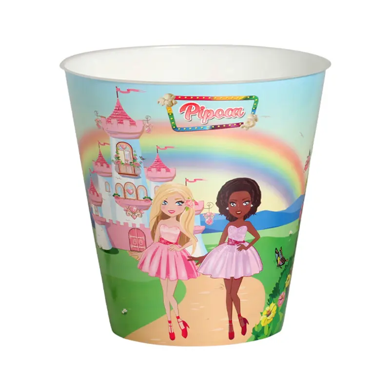 POTE BALDE DE PIPOCA DE PLASTICO LABEL PRINCESA 5,7L 22,5X22,5CM DE Ø