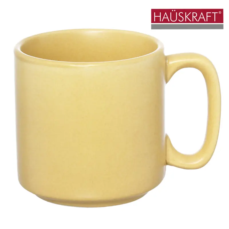 CANECA DE PORCELANA AMARELA SURYA HAUSKRAFT 235ML
