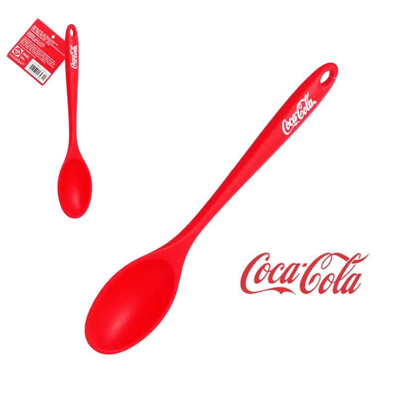 COLHER DE ARROZ DE SILICONE COCA-COLA VERMELHO HAUSKRAFT 27X6CM