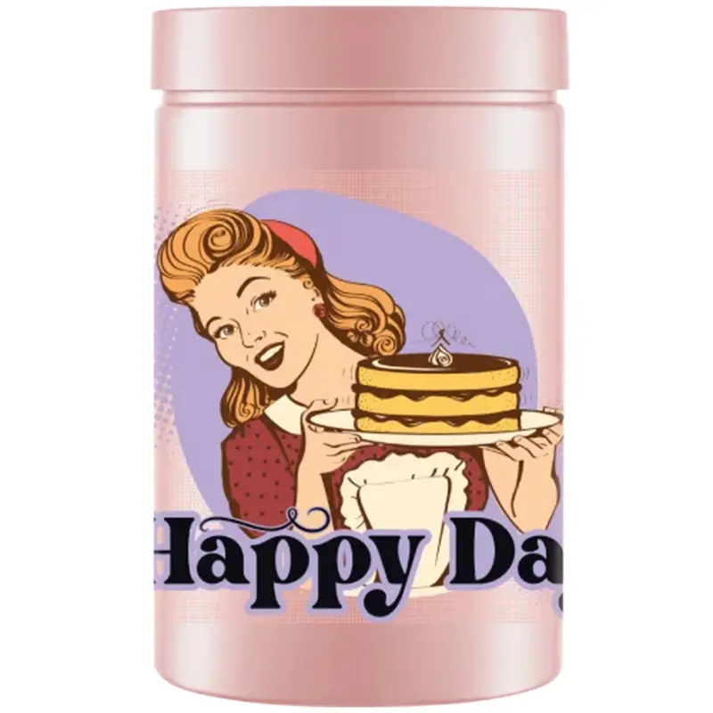 ORGANIZADOR DE PLASTICO REDONDO HAPPY DAY COM TAMPA DE ROSCA 1500ML