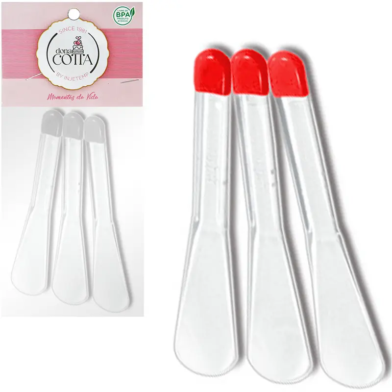 ESPATULA PATE / MANTEIGA DE ACRILICO DONA COTTA COM 3 PECAS 14CM