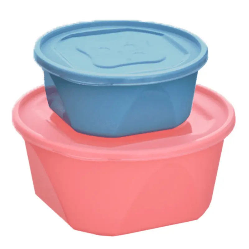 CONJUNTO DE ORGANIZADOR DE PLASTICO REDONDO NUDE COM TAMPA 2 PECAS 1,2/3L