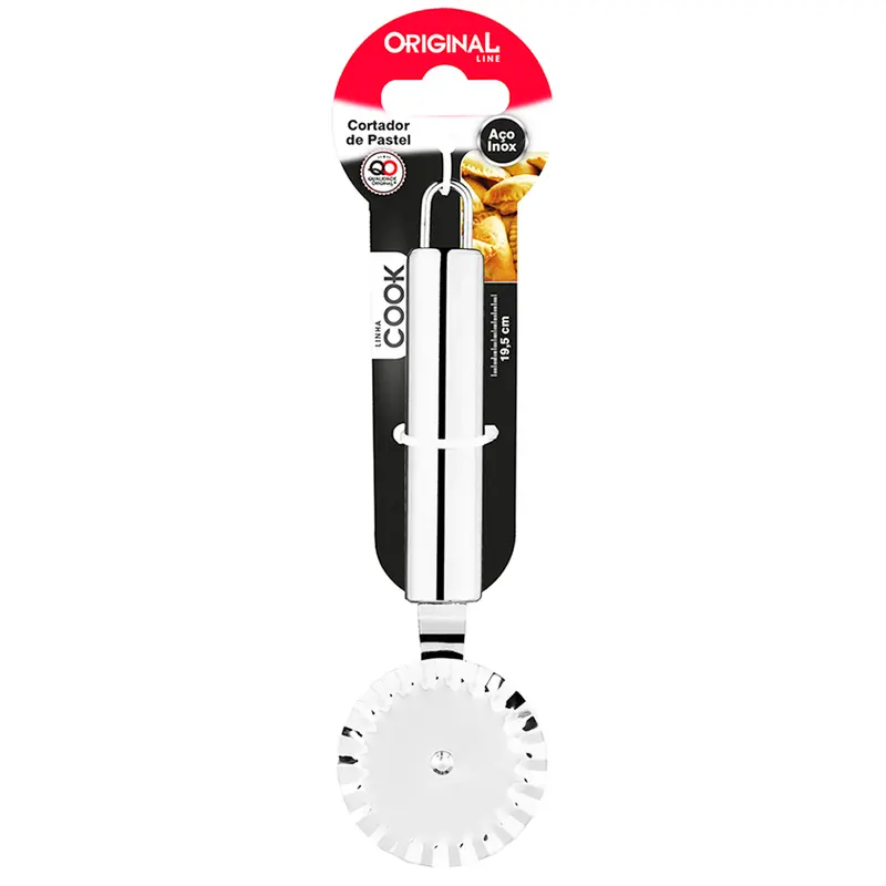 CARRETILHA CORTADOR DE MASSAS DE INOX COOK 19,5X6,5CM