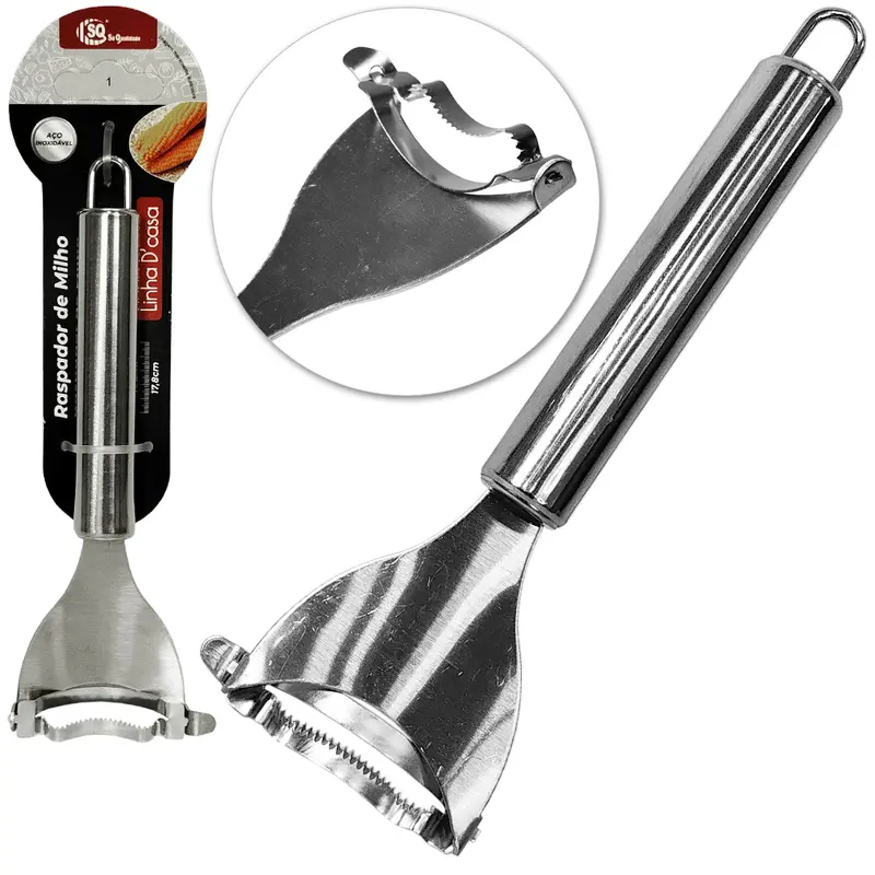 DEBULHADOR DESCASCADOR RASPADOR DE MILHO DE INOX D'AGUA 17,8CM
