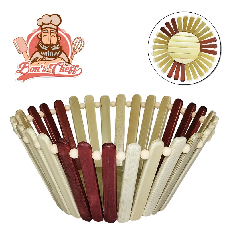 CESTA DE BAMBU PALITO REDONDA 10X11X20CMØ