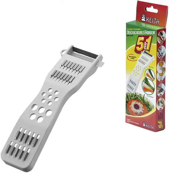 CORTADOR DESCASCADOR DE METAL/PLASTICO 5 EM 1 17,5CM