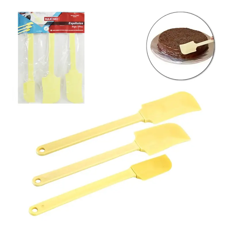 ESPATULA DE PAO DURO DE PVC COM 3 PECAS