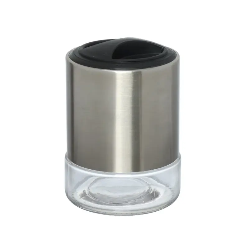POTE DE VIDRO / INOX REDONDO PARA MANTIMENTOS COM TAMPA DE PLASTICO HAUSKRAFT 700ML