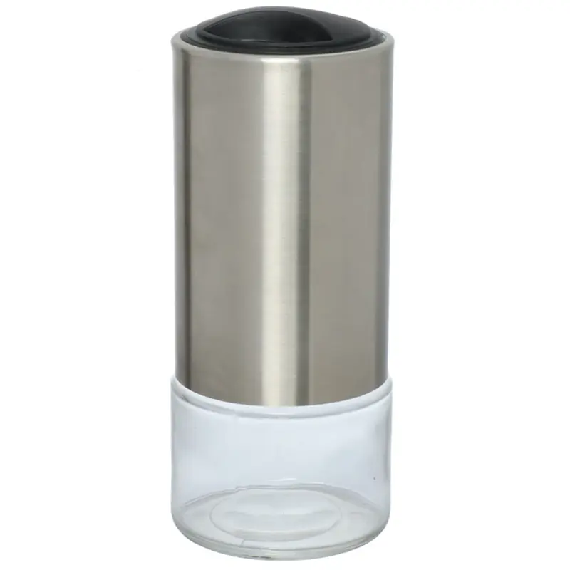 POTE DE VIDRO / INOX REDONDO PARA MANTIMENTOS COM TAMPA DE PLASTICO HAUSKRAFT 1,3L
