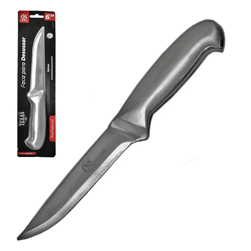 FACA DE DESOSSAR / ACOUGUEIRO DE INOX 6'' PROFISSIONAL TEXAS TD