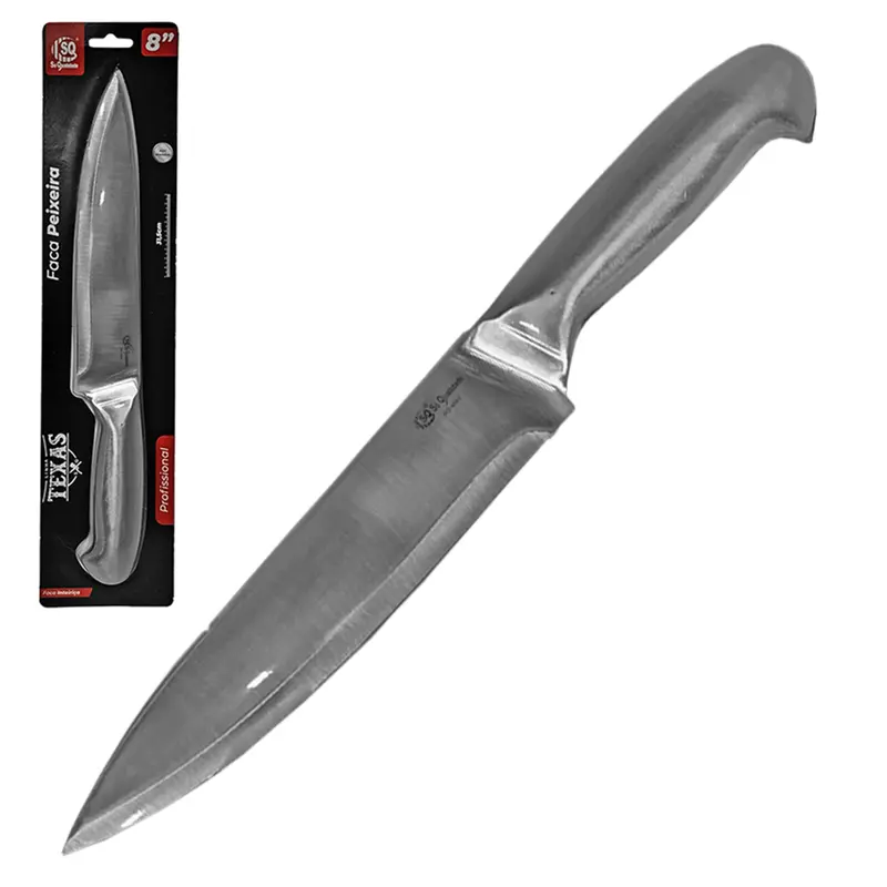FACA DE CARNE / PEIXEIRA DE INOX 8'' PROFISSIONAL TEXAS TD