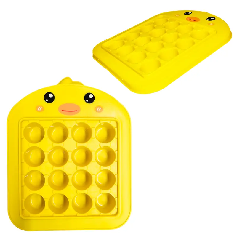 FORMA DE GELO COM 16 CAVIDADES REDONDA DE PLASTICO PATO 18X15X2,5CM