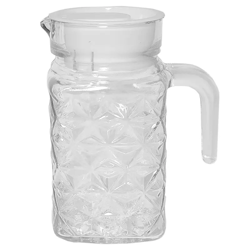 JARRA DE VIDRO COM TAMPA DE PLASTICO 500ML