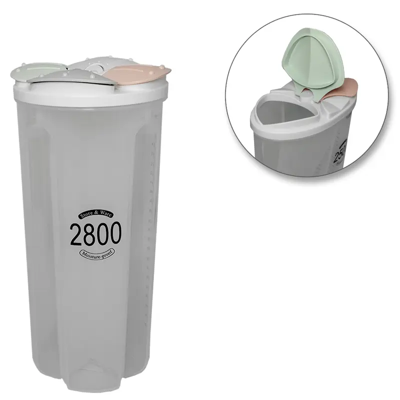 POTE ORGANIZADOR DE PLASTICO REDONDO COM 4 DIVISORIAS MULTIUSO 2,8L 30,5X14CM DE Ø