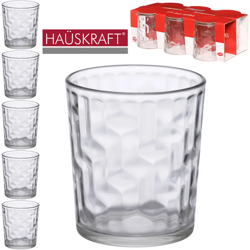 JOGO DE COPO DE VIDRO WHISKY BAIXO ANTARES HAUSKRAFT COM 6 PECAS 250ML