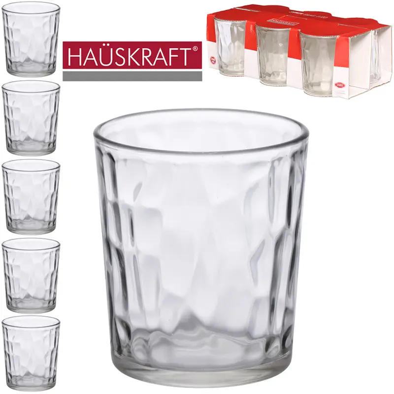 JOGO DE COPO DE VIDRO WHISKY BAIXO MINAS HAUSKRAFT COM 6 PECAS 250ML