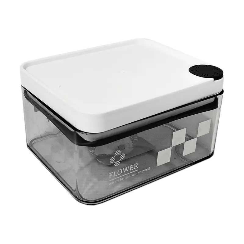 POTE DE PLASTICO RETANGULAR COM TAMPA HERMETICA 400ML