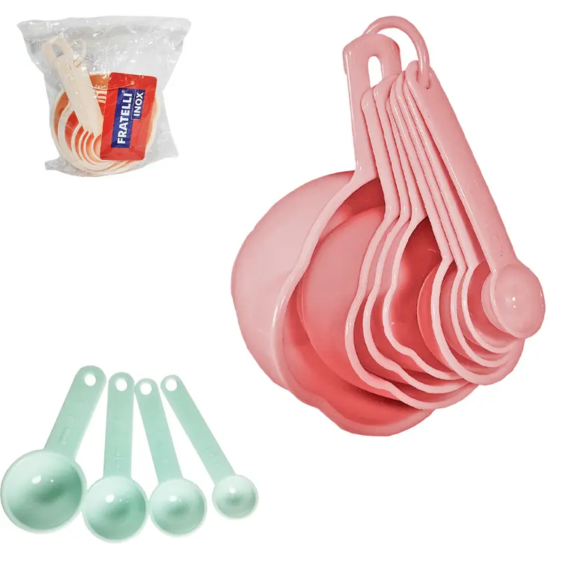 CONJUNTO DE COLHER MEDIDORA DE PLASTICO COM 8 PECAS