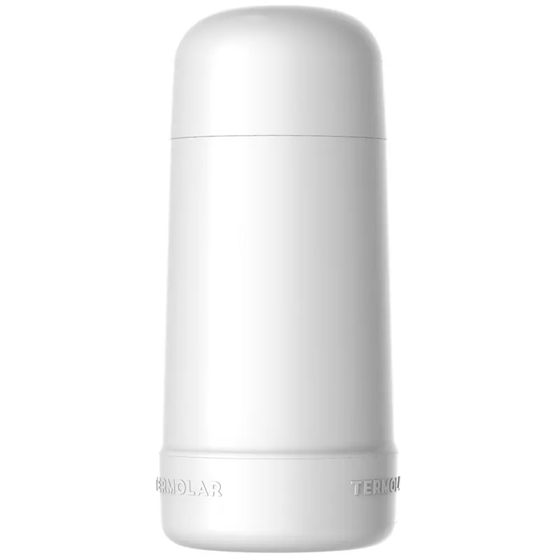 GARRAFA TERMICA COM AMPOLA DE VIDRO MINIGARBO BRANCA 250ML
