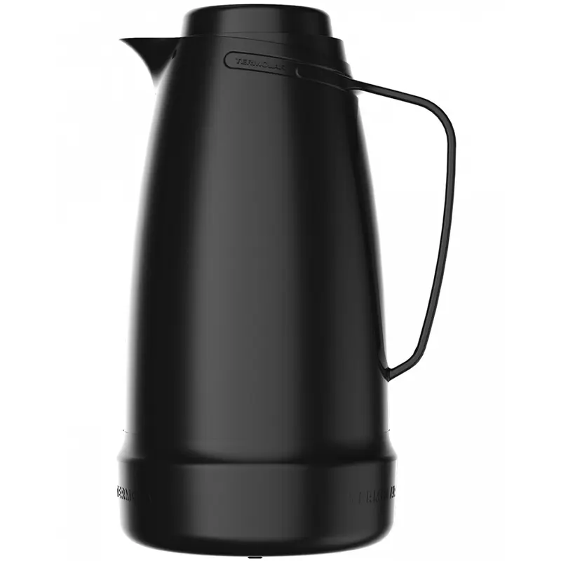 GARRAFA TERMICA COM AMPOLA DE VIDRO BULE DAMA PRETA 500ML