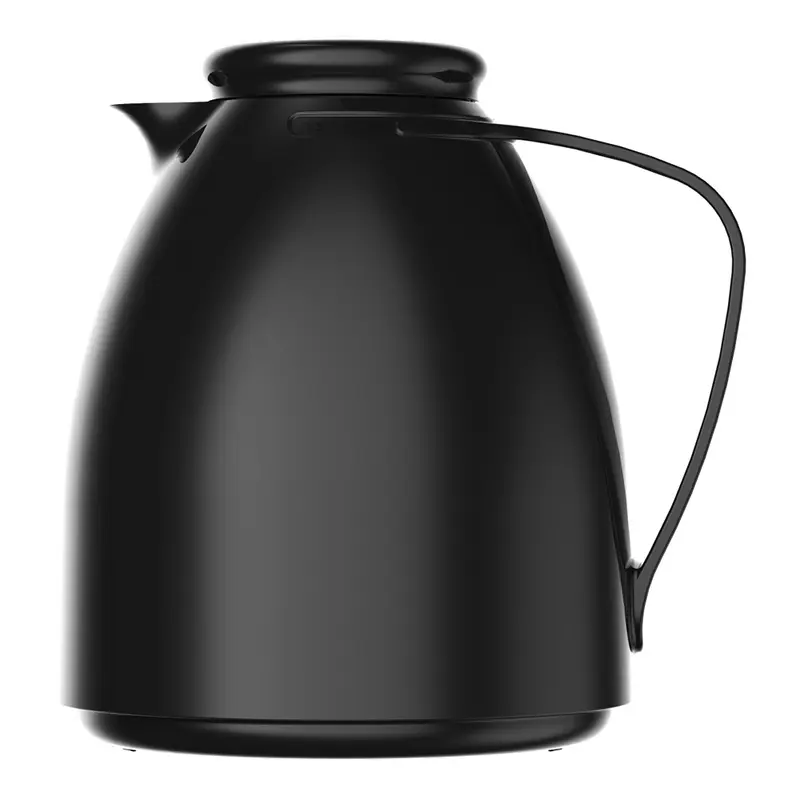 GARRAFA TERMICA COM AMPOLA DE VIDRO BULE LUNA PRETA 500ML