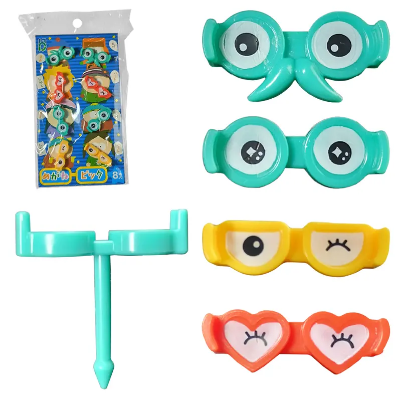 GARFO / GARFINHO DE PLASTICO PARA FRUTAS E PETISCOS COM 8 PECAS 3X2,5CM