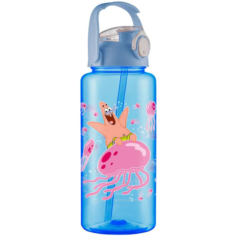 GARRAFA SQUEEZE DE PLASTICO PET PATRICK ALGAS PARAMO COM CANUDO + BOTAO E ALCA 2000ML