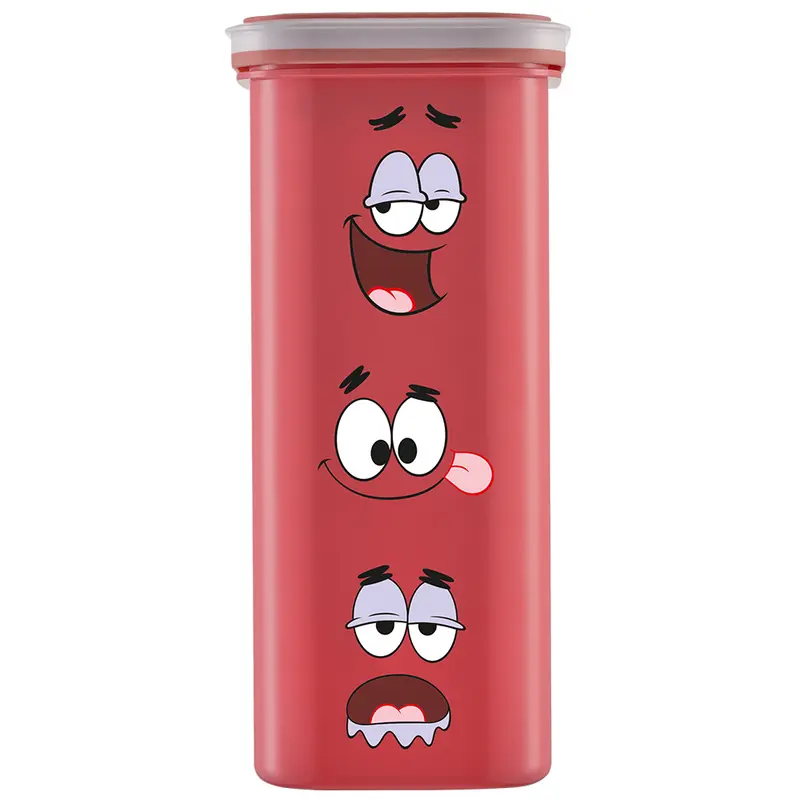 ORGANIZADOR DE PLASTICO QUADRADO ROSA PATRICK COM TAMPA 1000ML