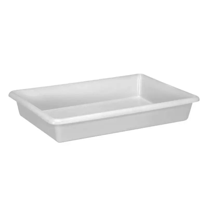 BANDEJA DE PLASTICO RETANGULAR LEITOSA MULTIUSO COM ALCA 12L 53,4X38X8,5CM