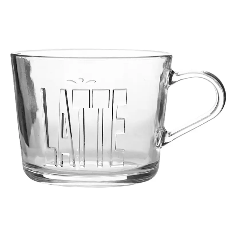 CANECA XICARA DE VIDRO LATTE 450ML