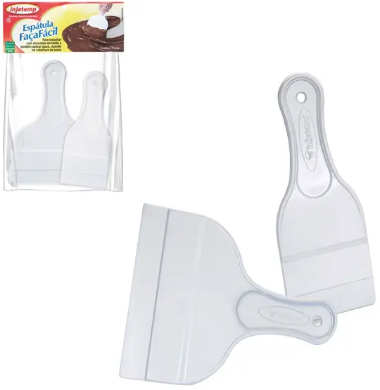 ESPATULA DE COZINHA DE PLASTICO FACA FACIL COM 2 PECAS