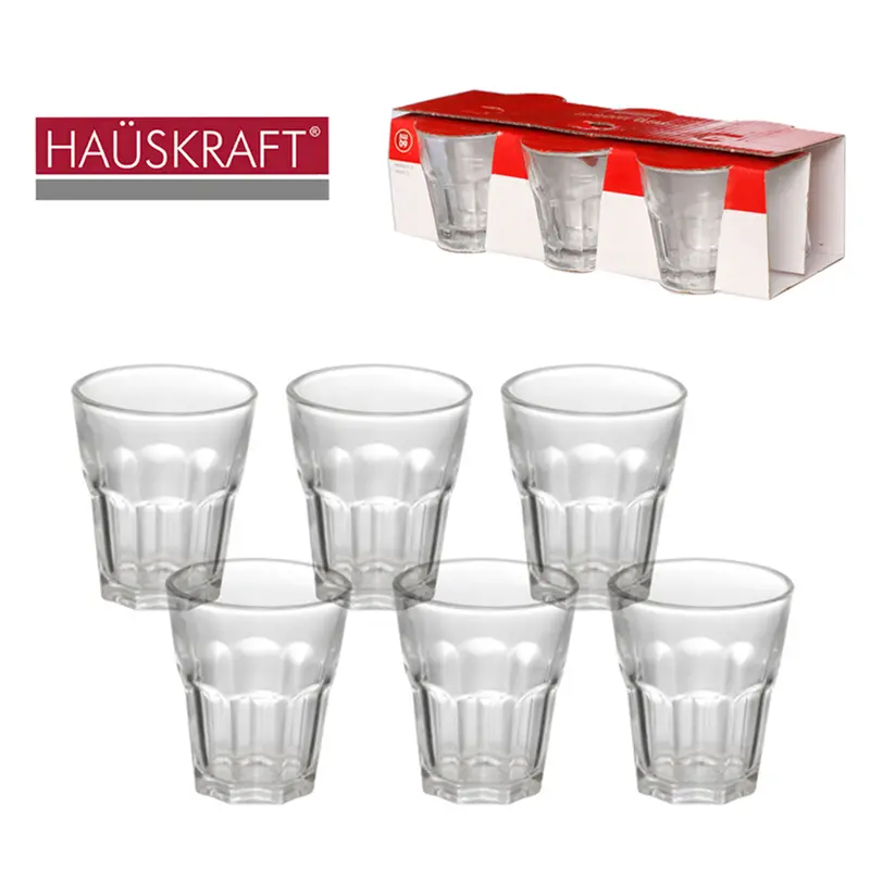 JOGO DE COPO DE VIDRO DOSE / SHOT CLEAR HAUSKRAFT COM 6 PECAS 60ML