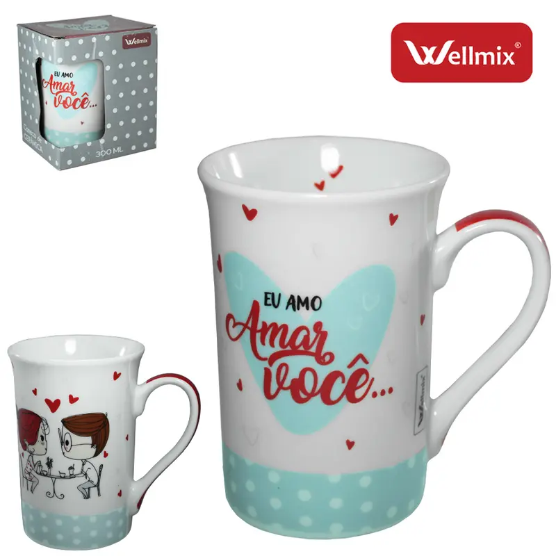 CANECA DE PORCELANA MUDDY AMAR VOCE 300ML