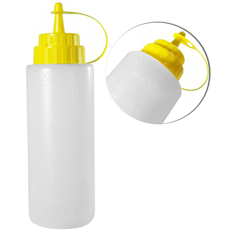 BISNAGA DE PLASTICO PROFISSIONAL LISA PARA MOSTARDA 600ML