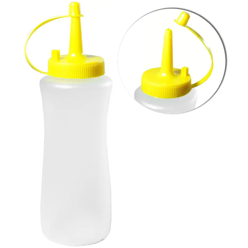 BISNAGA DE PLASTICO ANATOMICA LISA PARA MOSTARDA 220ML