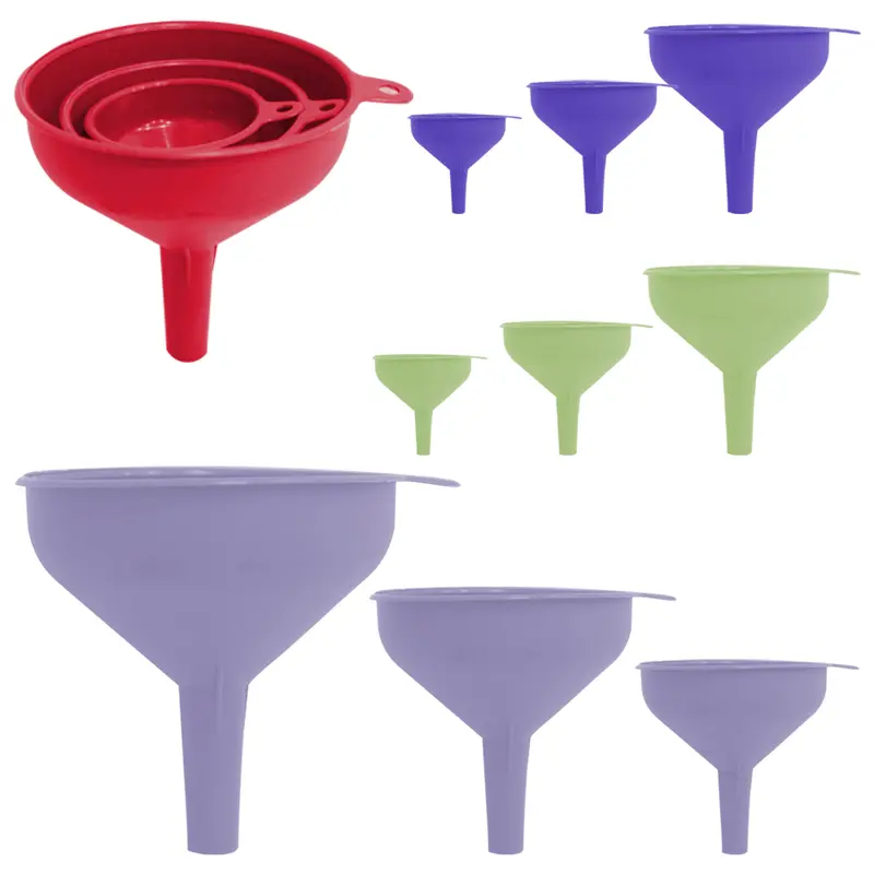 FUNIL DE PLASTICO COLORS COM 3 PECAS