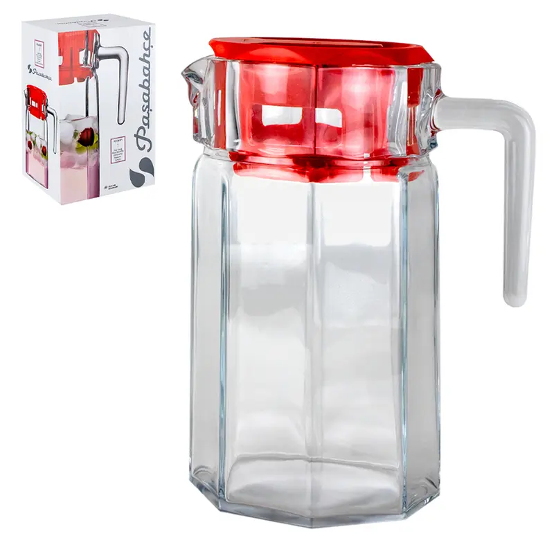 JARRA DE VIDRO COM TAMPA DE PLASTICO PASABAHCE KOSEM 1250ML