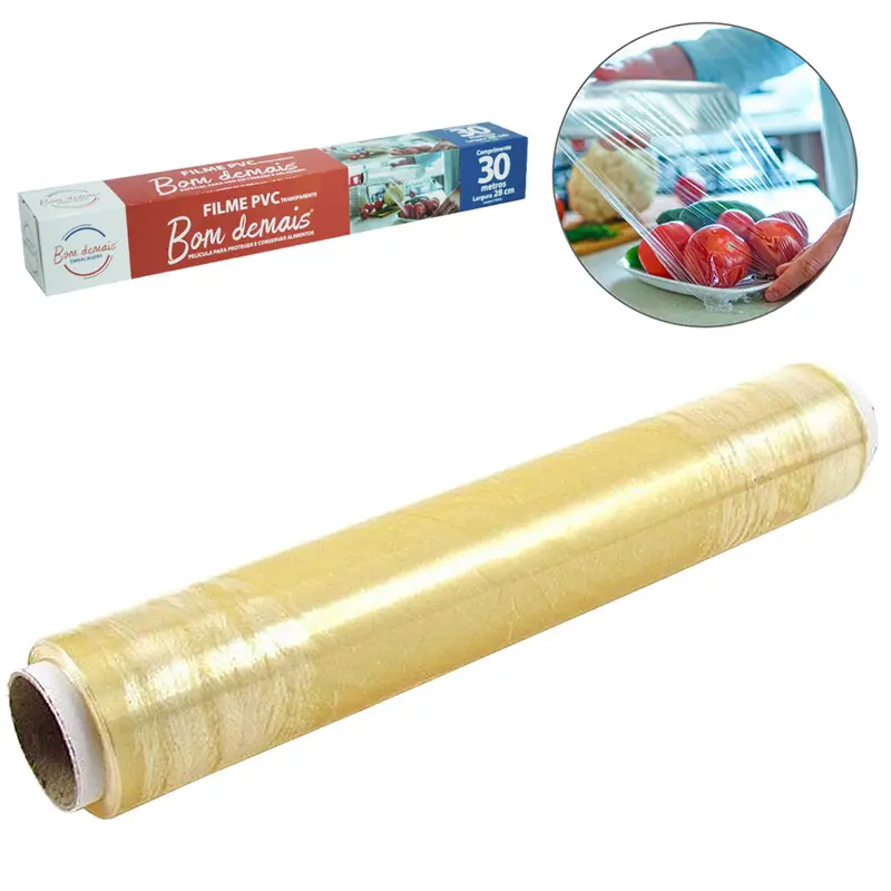 FILME DE PVC TRANSPARENTE 30MX28CM