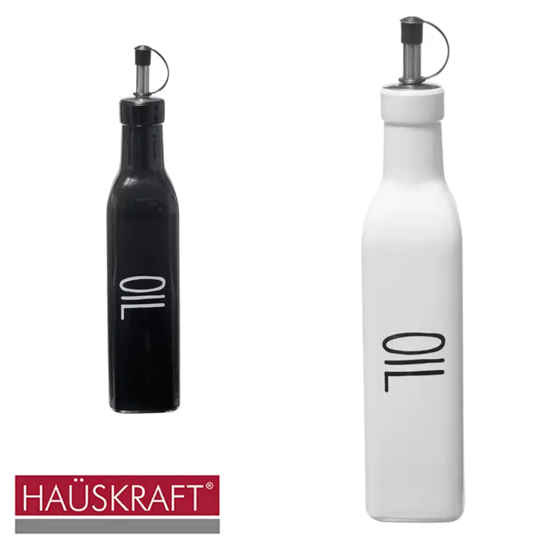 AZEITEIRO DE VIDRO COM BICO DOSADOR DE INOX MANHATTAN HAUSKRAFT 290ML