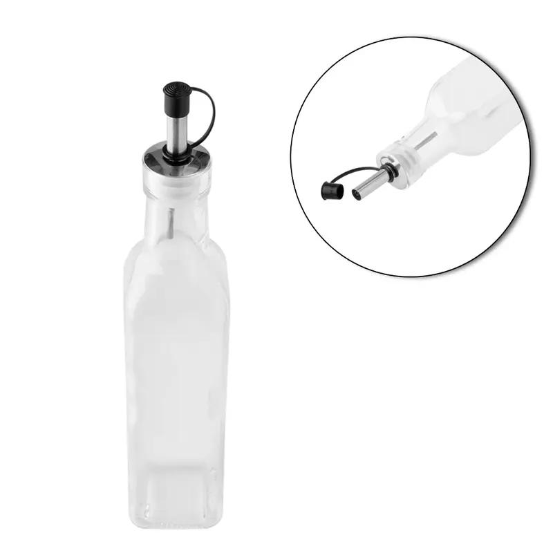 AZEITEIRO / VINAGREIRO DE VIDRO COM BICO DOSADOR DE INOX FLUX 250ML