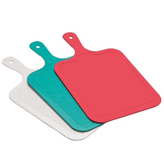 TABUA DE CORTE DE PLASTICO COM PEGADOR COLORS 31X18CM