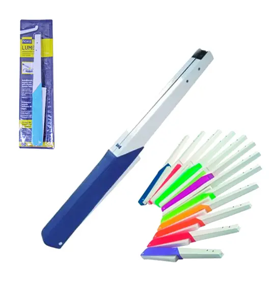 ACENDEDOR DE FOGAO A PEDRA LUME COLORS 22,5CM NA CARTELA