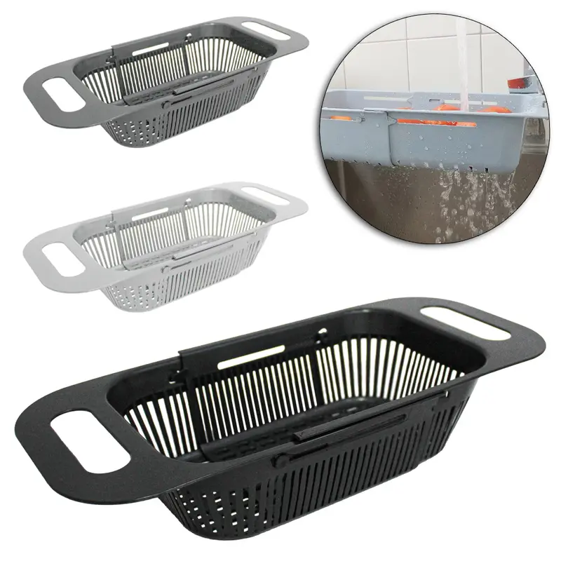 ESCORREDOR DE PLASTICO RETRATIL MULTIUSO 47,5X16,5X7,5CM