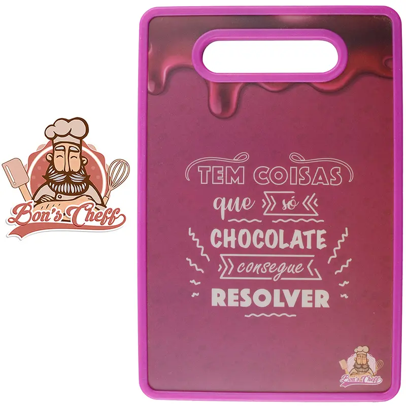 TABUA DE CORTE DE PLASTICO RETANGULAR CALDAS AMORA BONS CHEFF 30X20CM