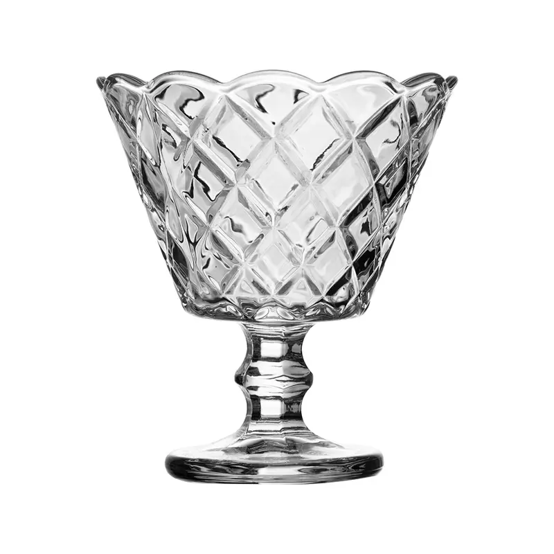 TACA DE VIDRO REDONDA PARA SOBREMESA DIAMANTE 150ML DP PLAY